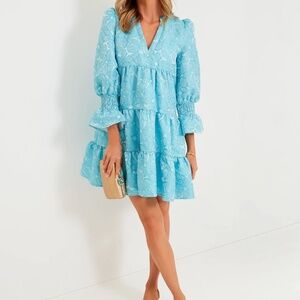 Blue Daisy Jacquard Kenzo Dress